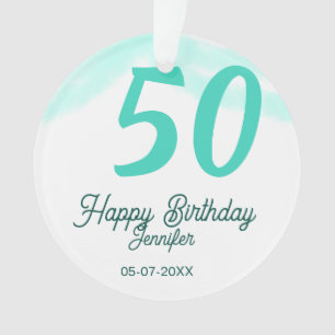 Ornamento aniversário de 50 anos adicionar nome data ano ver