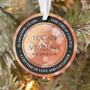 Ornamento Aniversário de Casamento de Bronze, 8°, 32° Quadra