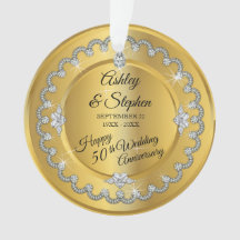 Aniversário de casamento Dourado elegante dos