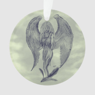 Ornamento Anjo, Arte Lápis em Marmor Design