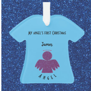 Ornamento Anjo da Lente bonito Roxa