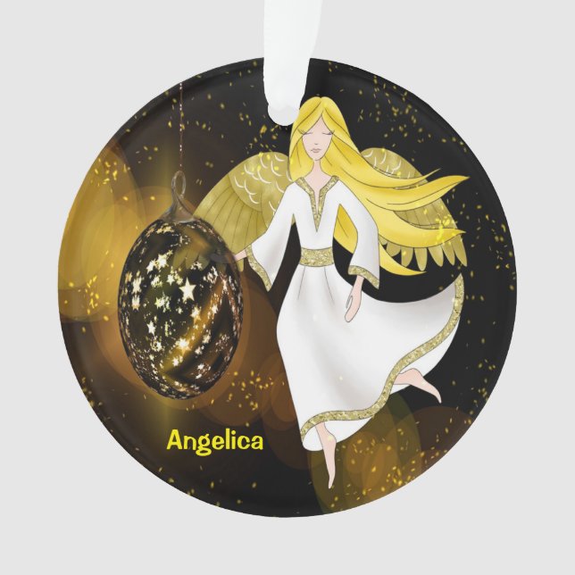 Ornamento Anjo de Natal com Bulb (Frente)