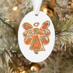 Ornamento Anjo de Natal do Orange Guardian