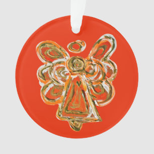 Ornamento Anjo de Natal do Orange Guardian