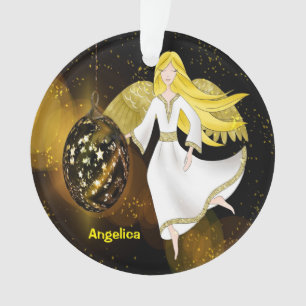 Ornamento Anjo Natal com Bulb
