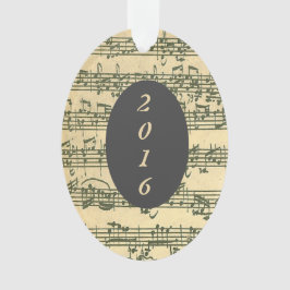 Ornamento Ano antigo do costume do manuscrito de Bach da