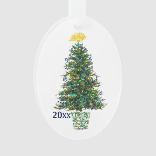 Ornamento Ano customizável da árvore de Natal dos símbolos