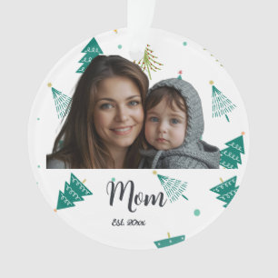 Ornamento Ano de Fundação da Mamãe Árvore de Natal Moderno S