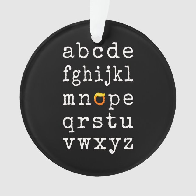 Ornamento Anti-Trump Alphabet - Nope V (Frente)