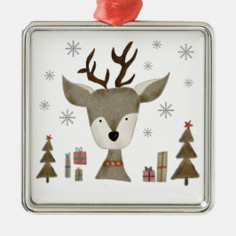 Ornamento | Antique Reindeer | Aquarela