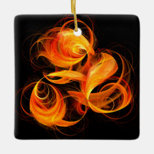 Ornamento ao quadrado de Abstrato de Fireball