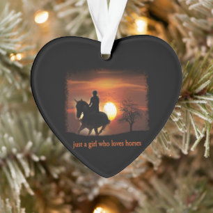 Ornamento apenas uma garota que ama cavalos