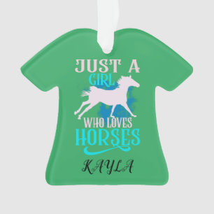 ORNAMENTO "APENAS UMA GAROTA QUE AMA CAVALOS" CAMISETA PERSO