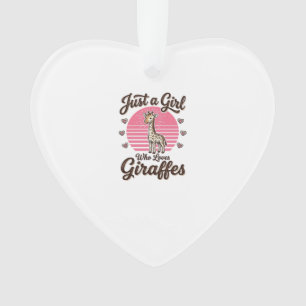 Ornamento Apenas uma garota que ama girafas Camisa vintage D