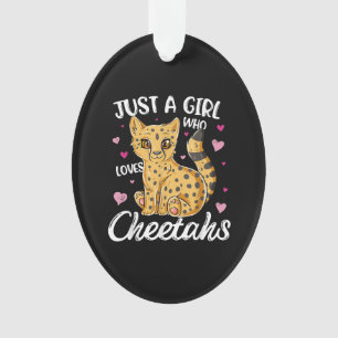 Ornamento Apenas Uma Menina Que Ama Chita Heart Cheetah