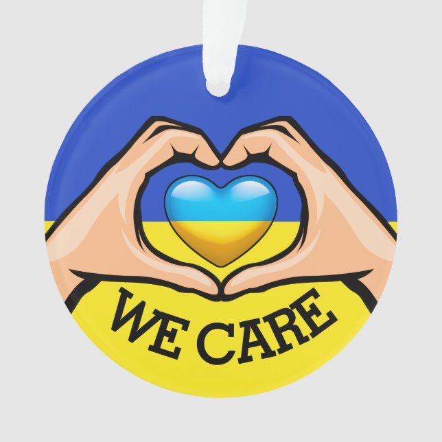 Ornamento Apoiar a Ucrânia (Frente)