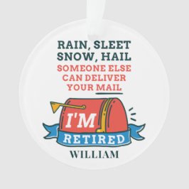 Ornamento Aposentação Personalizada do Correio do Trabalhado