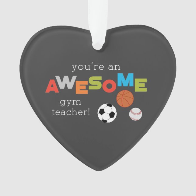 Ornamento Apreciação de Professores de Ginástica Bolas do Di (Frente)