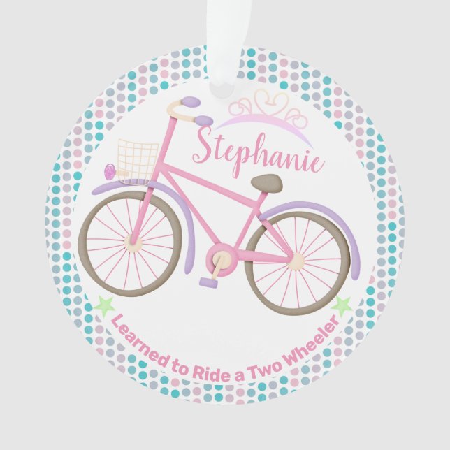 Ornamento Aprendi a andar de bicicleta Perdi a roda de trein (Frente)