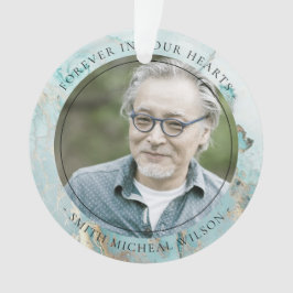 ORNAMENTO AQUA DUSKY BLUE AGATE SYMPATHY FOTO MEMORIAL