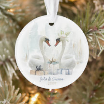 Aquarela Casal de inverno