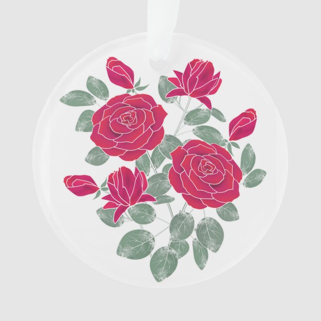 Ornamento Aquarela, flores. (Frente)