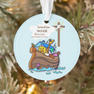 Ornamento Arca personalizada do neto Baptism Noah