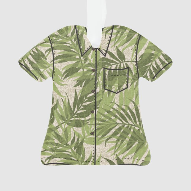 Ornamento Areca Palms Hawaiian Tropical Vintage Personalizáv (Frente)