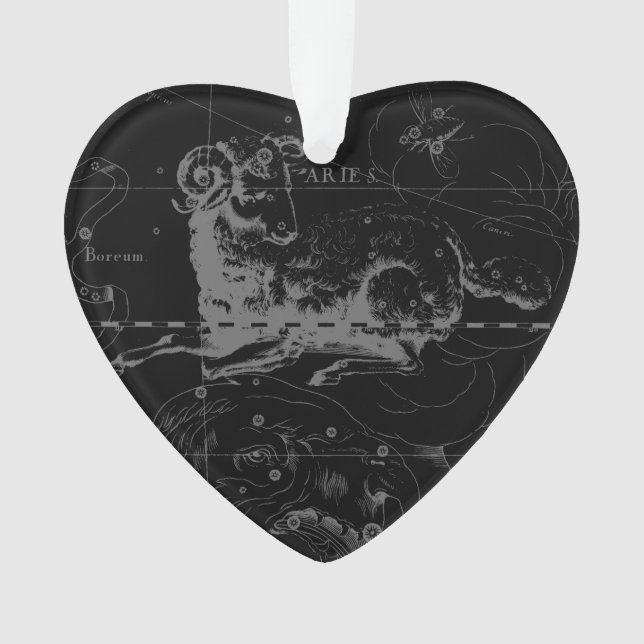 Ornamento Aries Constulation Map Engrave por Hevelius (Frente)