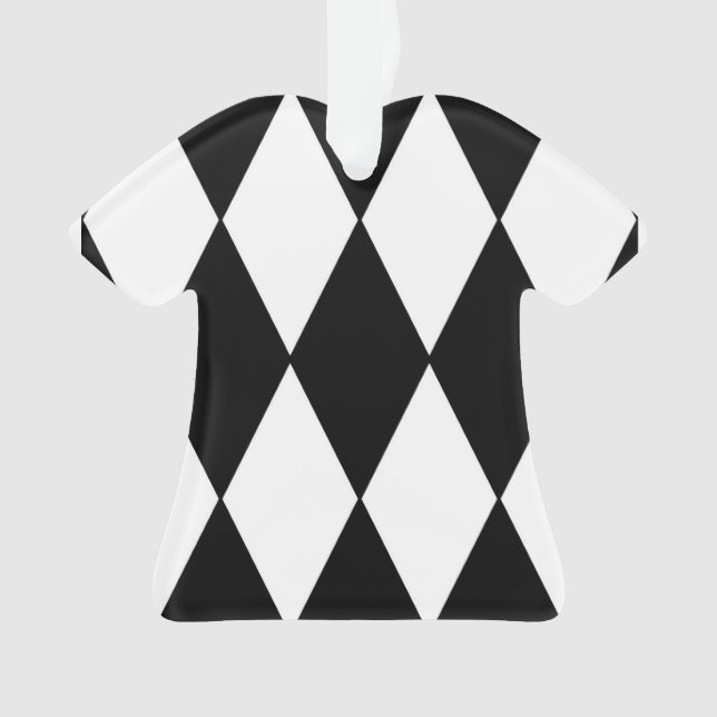 Ornamento arlequim preto e branco (Frente)