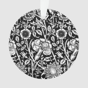 Ornamento Art Nouveau Carnação Damask, Preto e Branco
