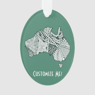 Ornamento Arte australiana do mapa