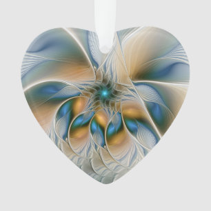 Ornamento Arte Fractal, Abstrato Fantasia, Com Azul