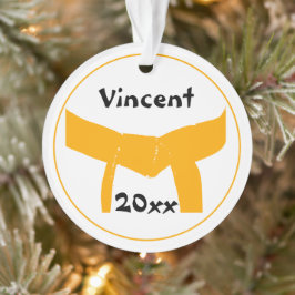 Ornamento Artes Marciais Cintura Laranja Datas