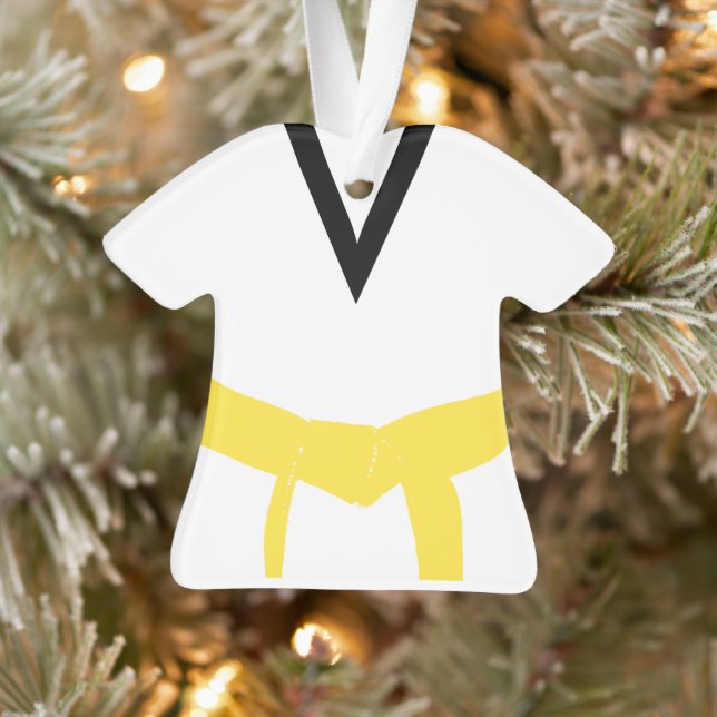 Ornamento Artes Marciais - Uniforme de Belt Amarelo (Árvore)