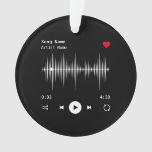 Ornamento Artista do player de música e canto preto personal