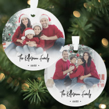 Árvore de Natal com Foto Família Script Duplo 2