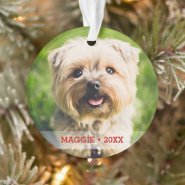 Ornamento Árvore de Natal de Cão Cachorro Cachorro de Pet Pe