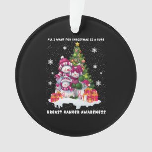 Ornamento Árvore de Natal de Consciência do Cancer da Mama