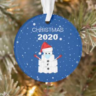 Ornamento Árvore de Natal do Funny Toilet Roll Snowman 2020