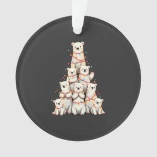 Ornamento Árvore de Natal do Polar Bear Feliz Natal Xmas