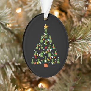 Ornamento Árvore de Natal do Xadrez - Rei Rainha Knight Rook