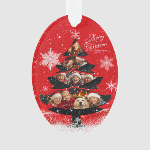 Ornamento Árvore de Natal para Foto de Família no Natal Neva
