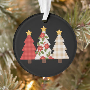 Ornamento Árvore de Natal Remendo Vintage Festa Adorável