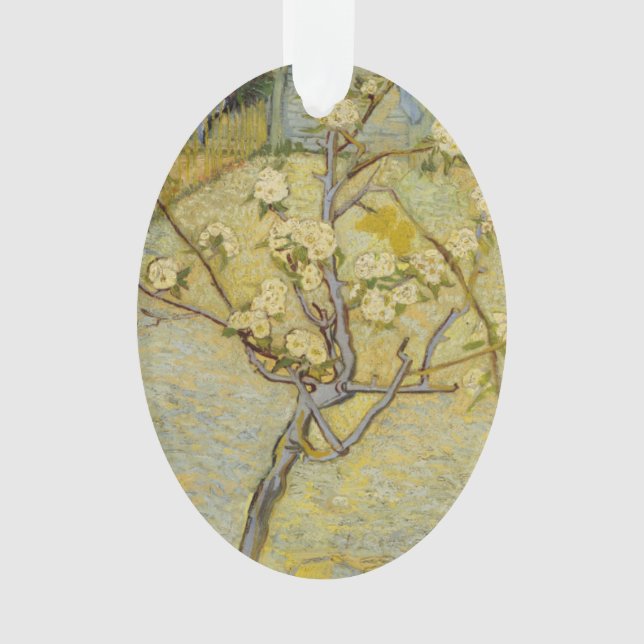 Ornamento Árvore de pera pequena na flor por Vincent van (Frente)