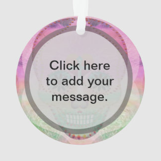 Ornamento Árvore do coração do arco-íris do crânio do açúcar