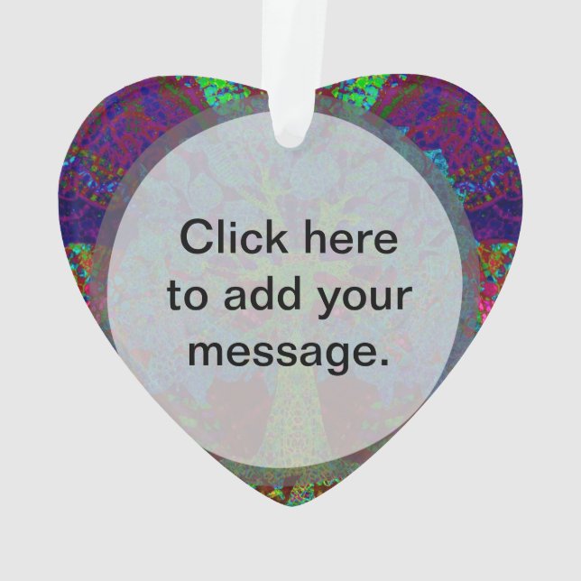 Ornamento Árvore do entusiasmo ilimitado da vida (Verso)