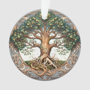 Ornamento Árvore pagã verde de acrílico de vida