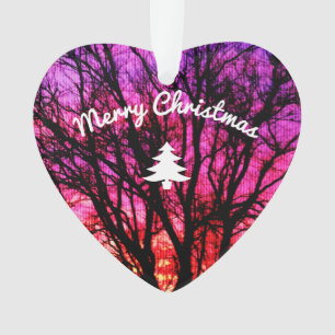 Ornamento Árvore Sunset de inverno - Árvore de Natal