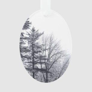 Ornamento Árvores cobertas por neve: Vertical